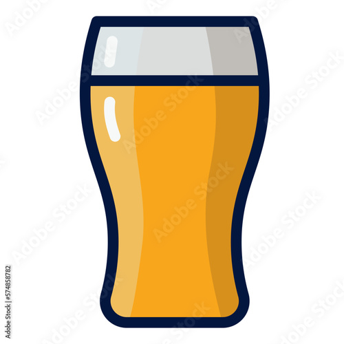 English Tulip glass filled outline icon