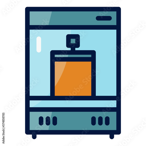 Temperature control filled outline icon