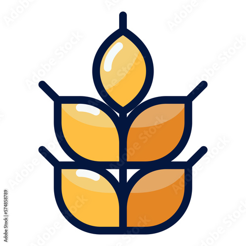 barley filled outline icon