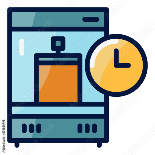 fermentation time filled outline icon
