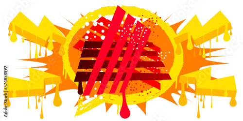 Speech Bubble Graffiti Background. Abstract modern dirty street art decoration performed in urban painting style.