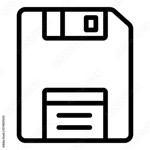 floppy disk line icon