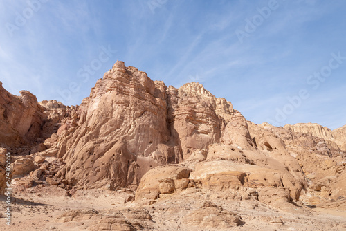 Fantastically beautiful landscape in the national park Timna, near the city of Eilat, in southern Israel