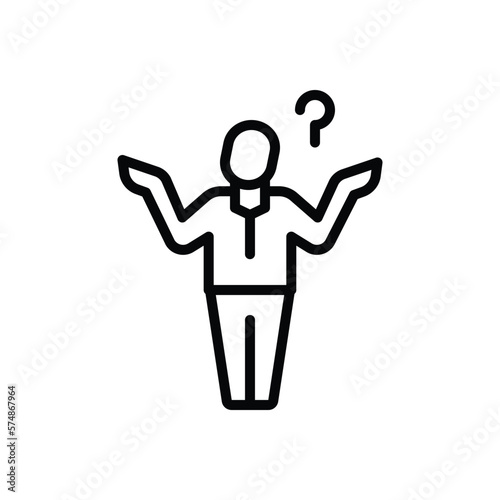 Black line icon for anything