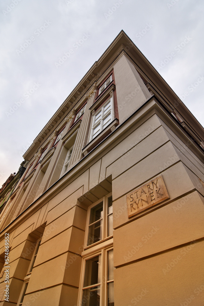 Obraz premium Low angle view of historical buildings in Poznan