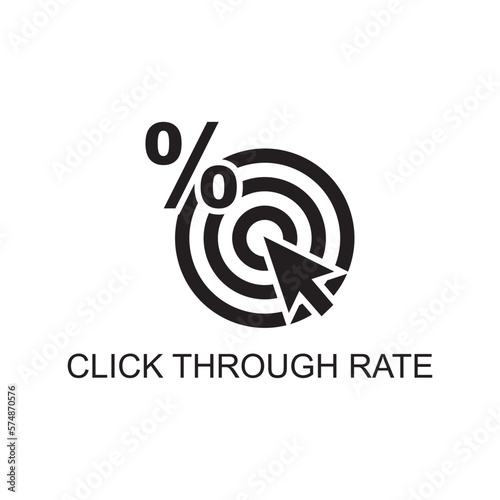 click through rate icon , business icon