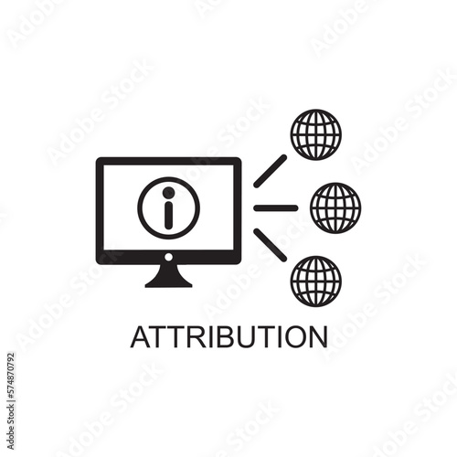attribution icon , marketing icon vector