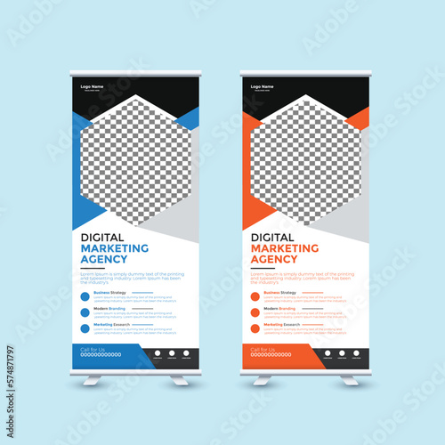 Digital Marketing Creative Roll up sale banner design template, abstract background, pull up design, modern x-banner Design