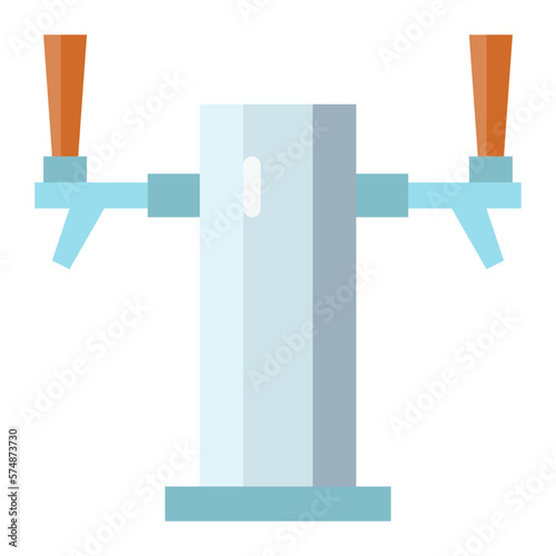 beer tap flat icon