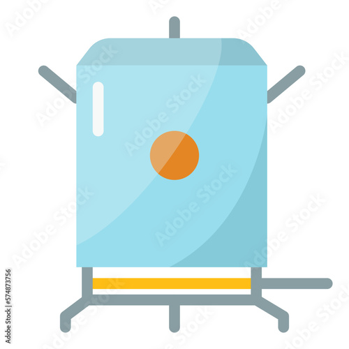 beer brewing pot flat icon