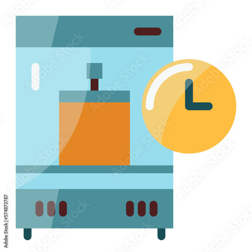 fermentation time flat icon