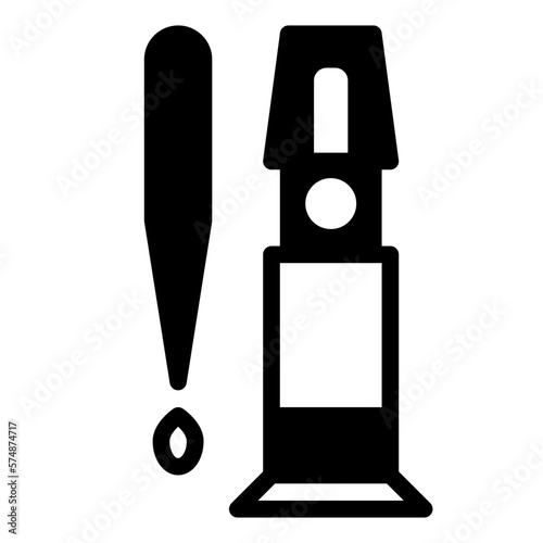 Alcohol Refractometer glyph icon