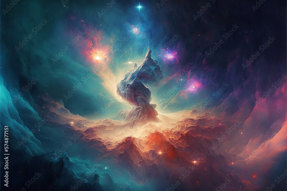 Obraz premium Space Background, Cosmos, Universe, made with generative AI
