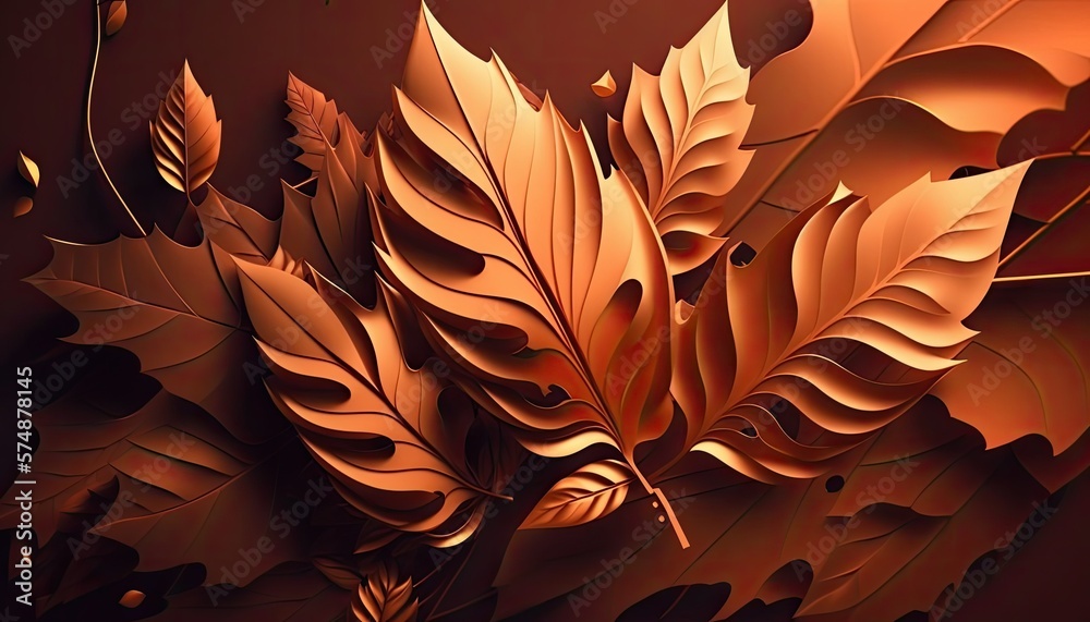 Beautiful Designer Seasonal Background with Copper Color Hue Autumn ...