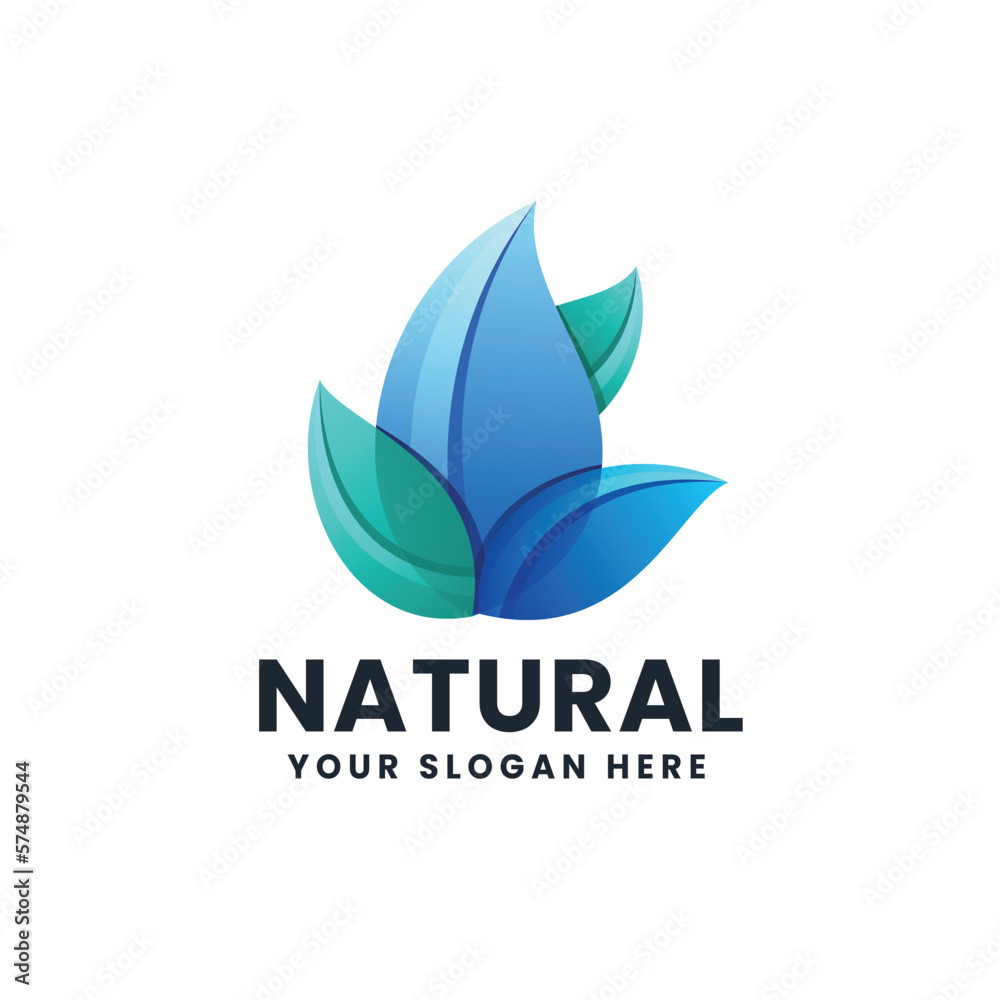 Leaf Gradient Logo Icon Template