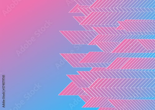 Pastel blue pink abstract minimal geometry background. Vector graphic design