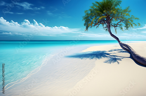 Tropical Palm Vista - Generative AI