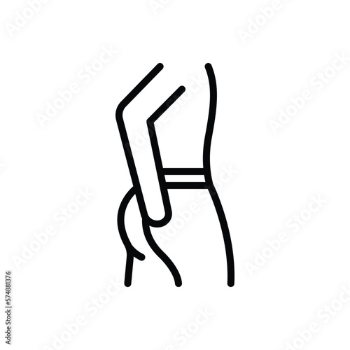 Black line icon for anal