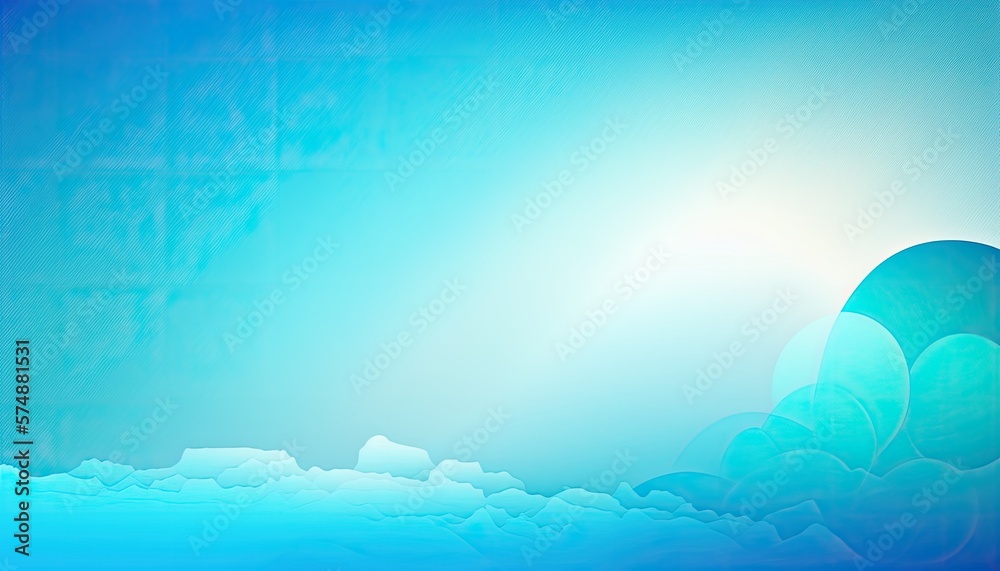 Fototapeta premium Beautiful Designer Seasonal Background with Sky blue Color Hue Summer Modern Wallpaper Template with Vibrant Hues and Stunning Scenery for Presentation, Ad, and All Applications (generative AI)