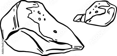 Two stones sketch vector illustration art