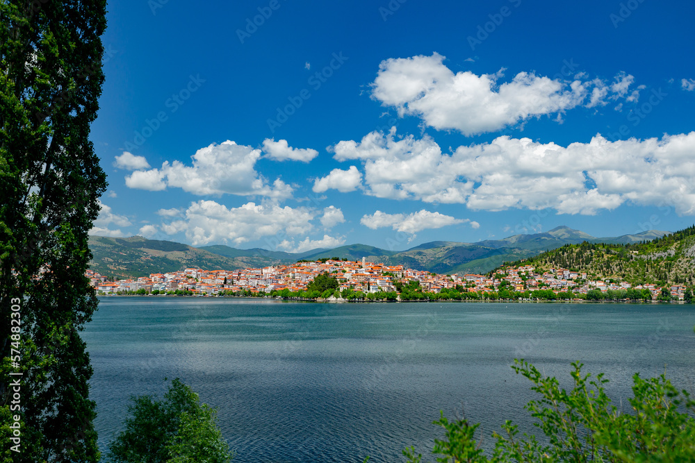 Kastoria, Greece. View over the lake	