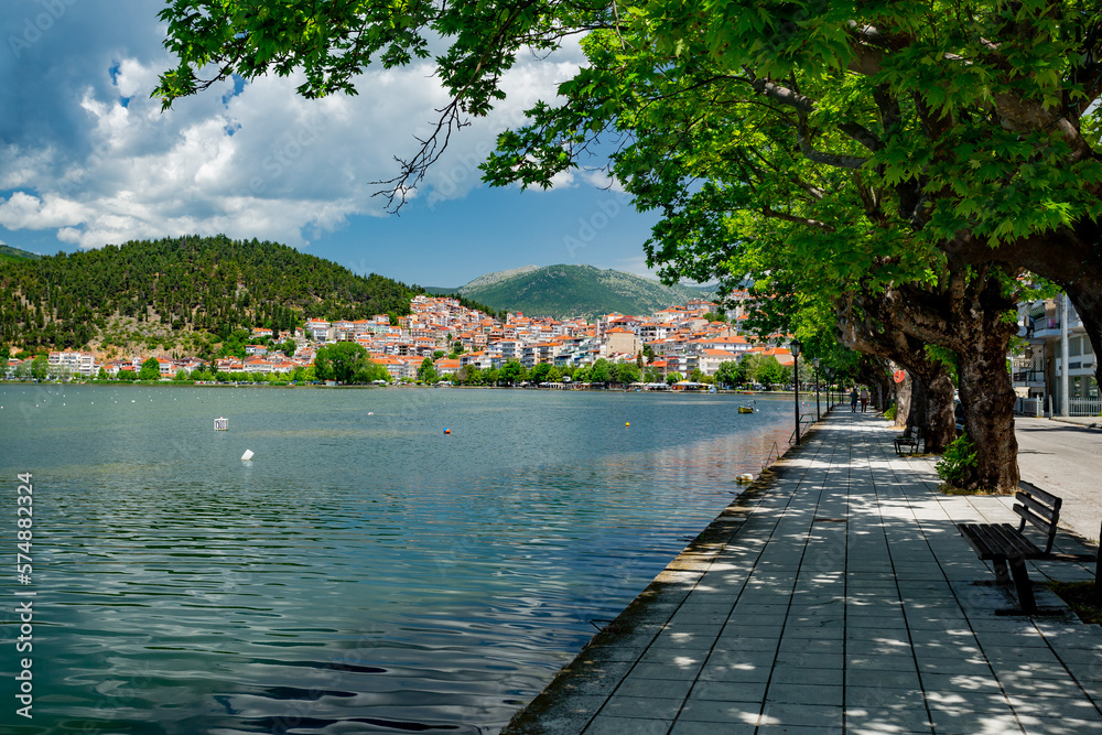 Kastoria, Greece. View over the lake	