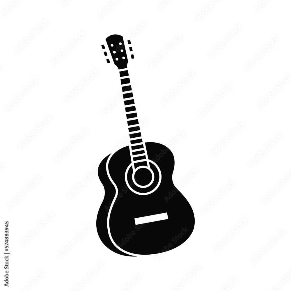 guitar icon vector design template in white background guitar icon vector design template in white background