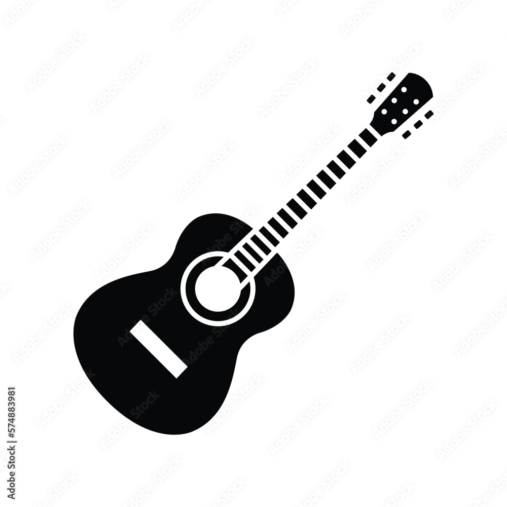 guitar icon vector design template in white background guitar icon vector design template in white background
