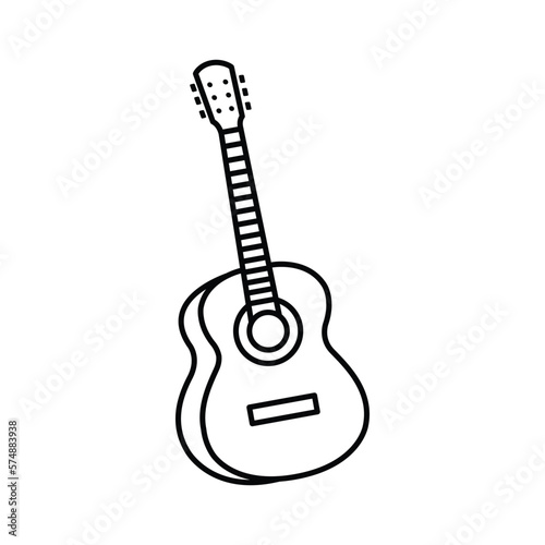 guitar icon vector design template in white background