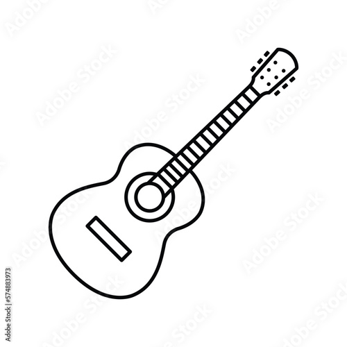 guitar icon vector design template in white background