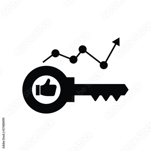 Keyword rank icon design. isolated on white background. vector illustration