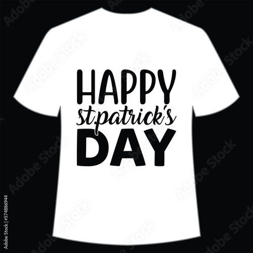 Happy St. Patrick's Day Shirt Print Template, Lucky Charms, Irish, everyone has a little luck Typography Design