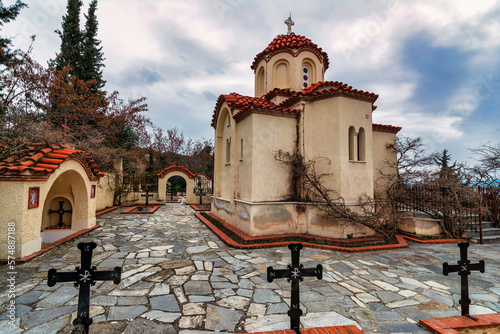 Monastery of Panagia in Markopoulos Oropou in Attica, Greece photo