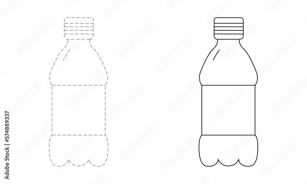 Tracing lines for toddlers. Handwriting practice sheet. Educational