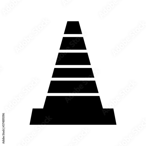 construction cone icon or logo isolated sign symbol vector illustration - high quality black style vector icons 