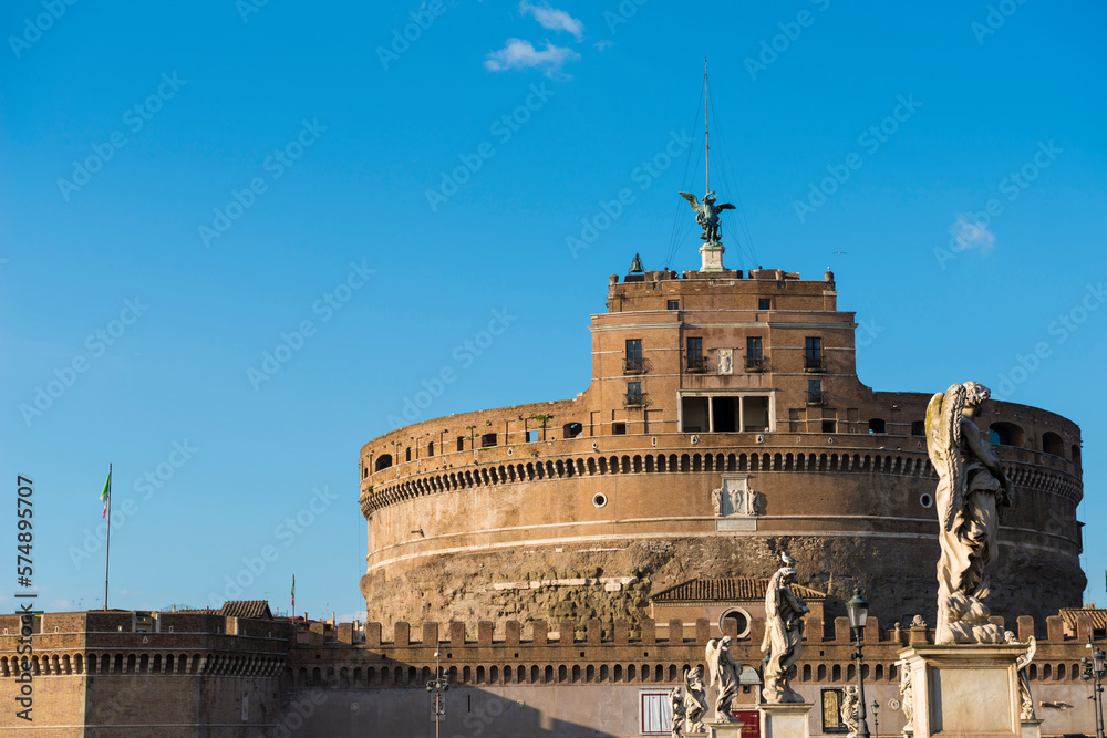Castle Sant'angelo in a Sunny Day in Rome, Lazio in Italy.