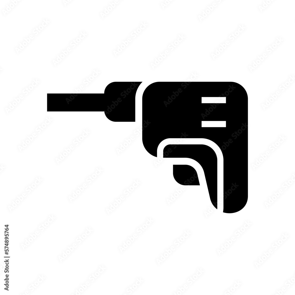 drill machine icon or logo isolated sign symbol vector illustration - high quality black style vector icons
