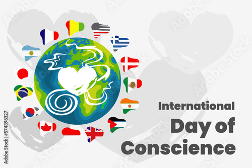 Illustration vector graphic of international day of conscience