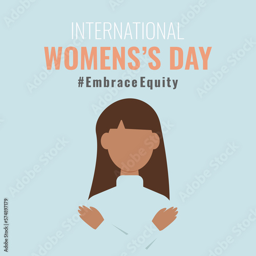 Vector illustration International women's day, #EmbraceEquity, Each for Equal photo