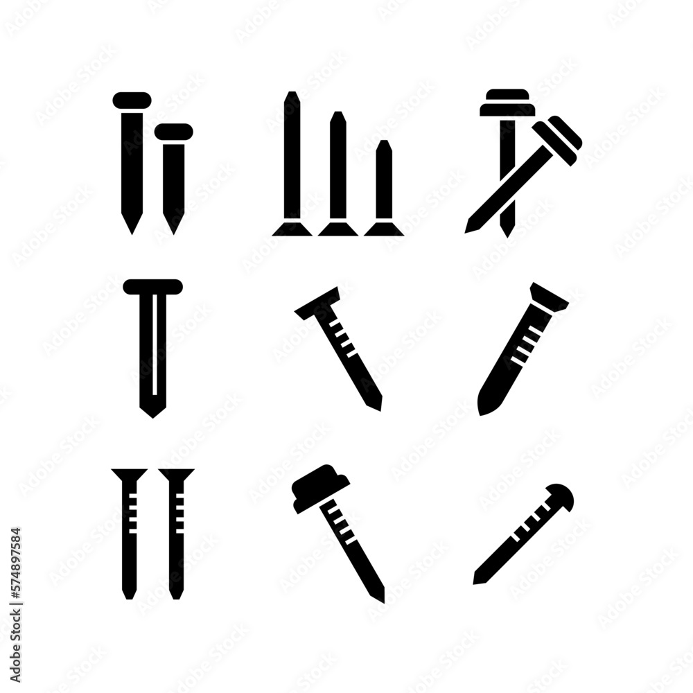 Obraz premium nails icon or logo isolated sign symbol vector illustration - high quality black style vector icons 