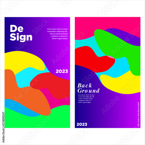 Vector  Illustration colorful liquid and fluid abstract with gradient color for banner template