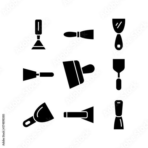 putty knife icon or logo isolated sign symbol vector illustration - high quality black style vector icons
