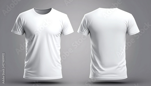 Maglietta bianca a maniche lunghe. Spazio per immagini. Ai generated. photo