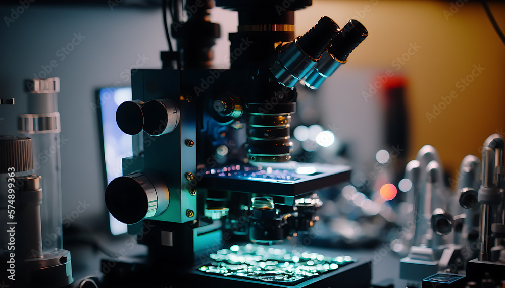 Microscopio. Scienza. Ricerca. Ai Generated. Microscopio. Scienza. Ricerca. Ai Generated.