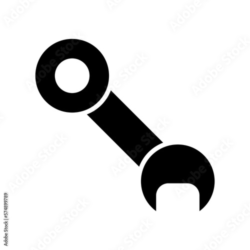 spanner icon or logo isolated sign symbol vector illustration - high quality black style vector icons

