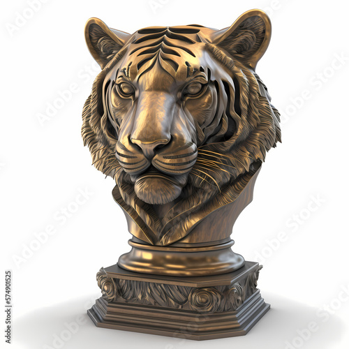 Tiger Trophy Design. Generative AI