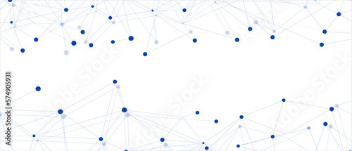 Navy blue network. Abstract connection on white background. Network technology background with dots and lines for desktop. Ai system background. Abstract concept. Line background, network technology