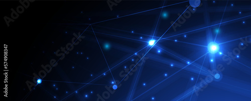 Neural network concept. Connected cells with links. High technology process. Abstract background