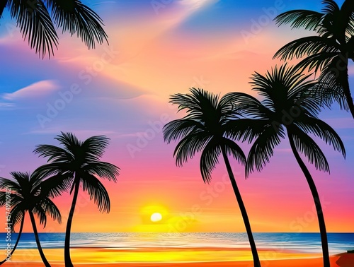 Glorious Sunset at a Beach Paradise © Vasiliy Koval