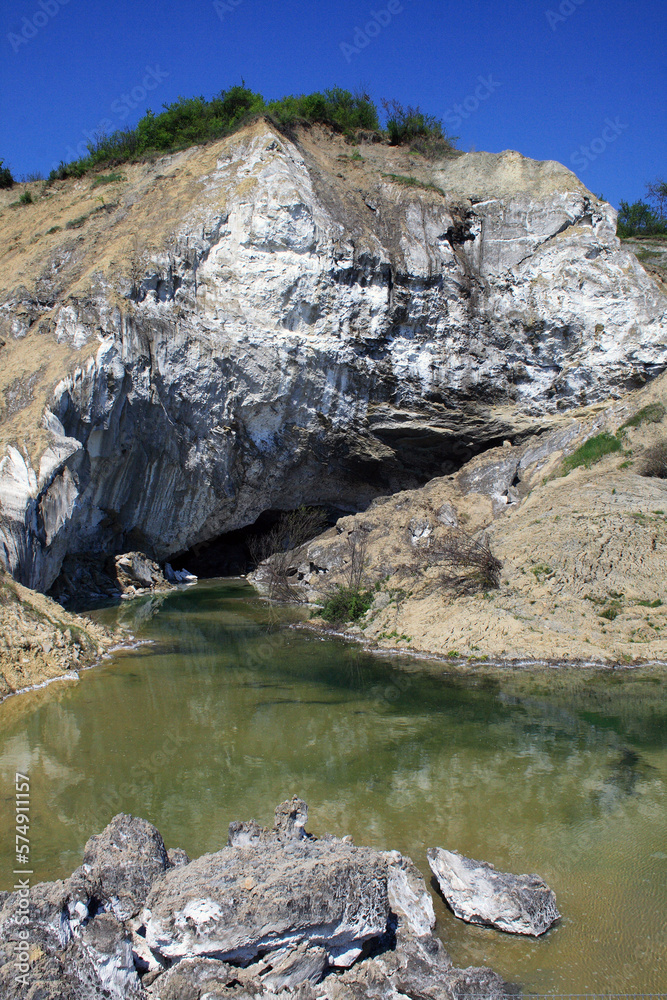 Salt mountain in Romania and a small lake. Salt mountain in Romania and a small lake.